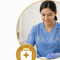 Nursing student studying